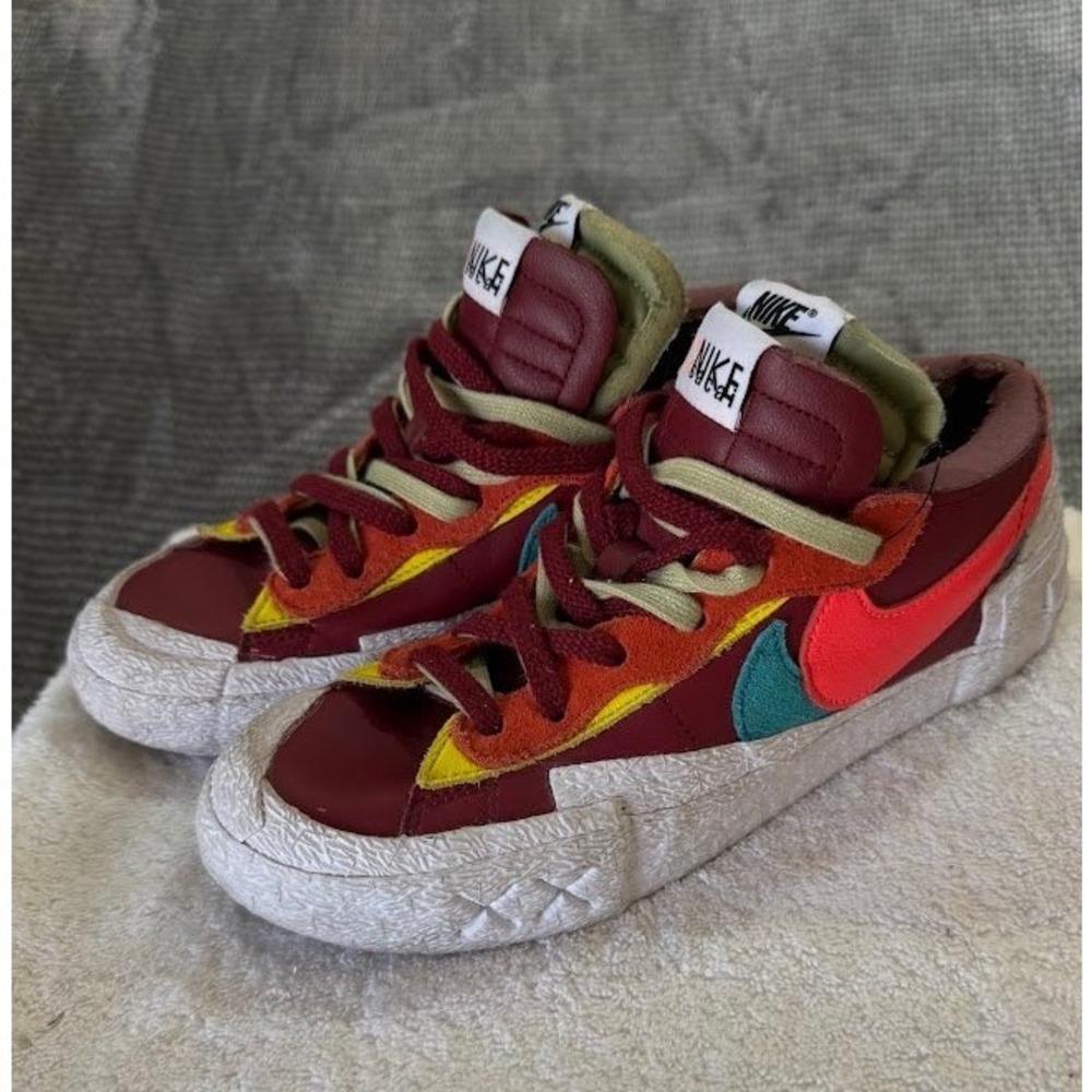 Kaws Sacai Nike Blazer Low Team Red Hot Lava Blue DM7901-600 Mens Sneakers‎ 7.5